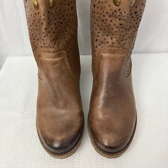 Remonte Ankle Boots Womens 6 Brown Boho Studded Side Zip - Picture 3 of 11